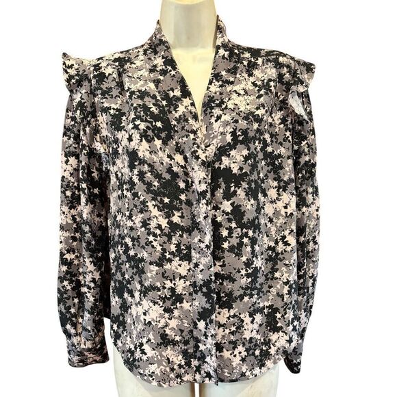 Catherinegee Franka 100% Silk Blouse in Starshower NWT Size X-Small - Picture 4 of 8